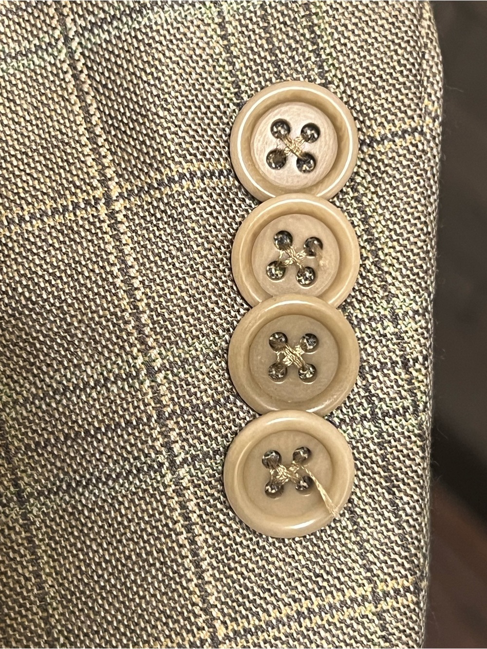 NWT Daniel Cremieux Loro Piana Worsted Wool Sport Coat Blazer Beige Men 50L - Picture 9 of 12